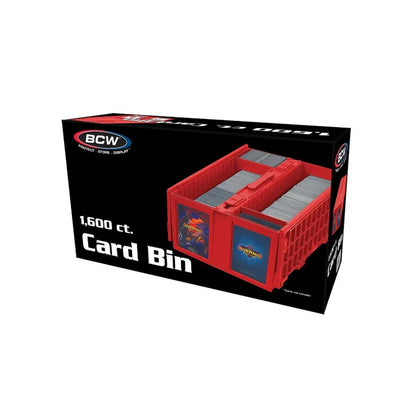 COLLECTIBLE CARD BIN - 1600 - RED