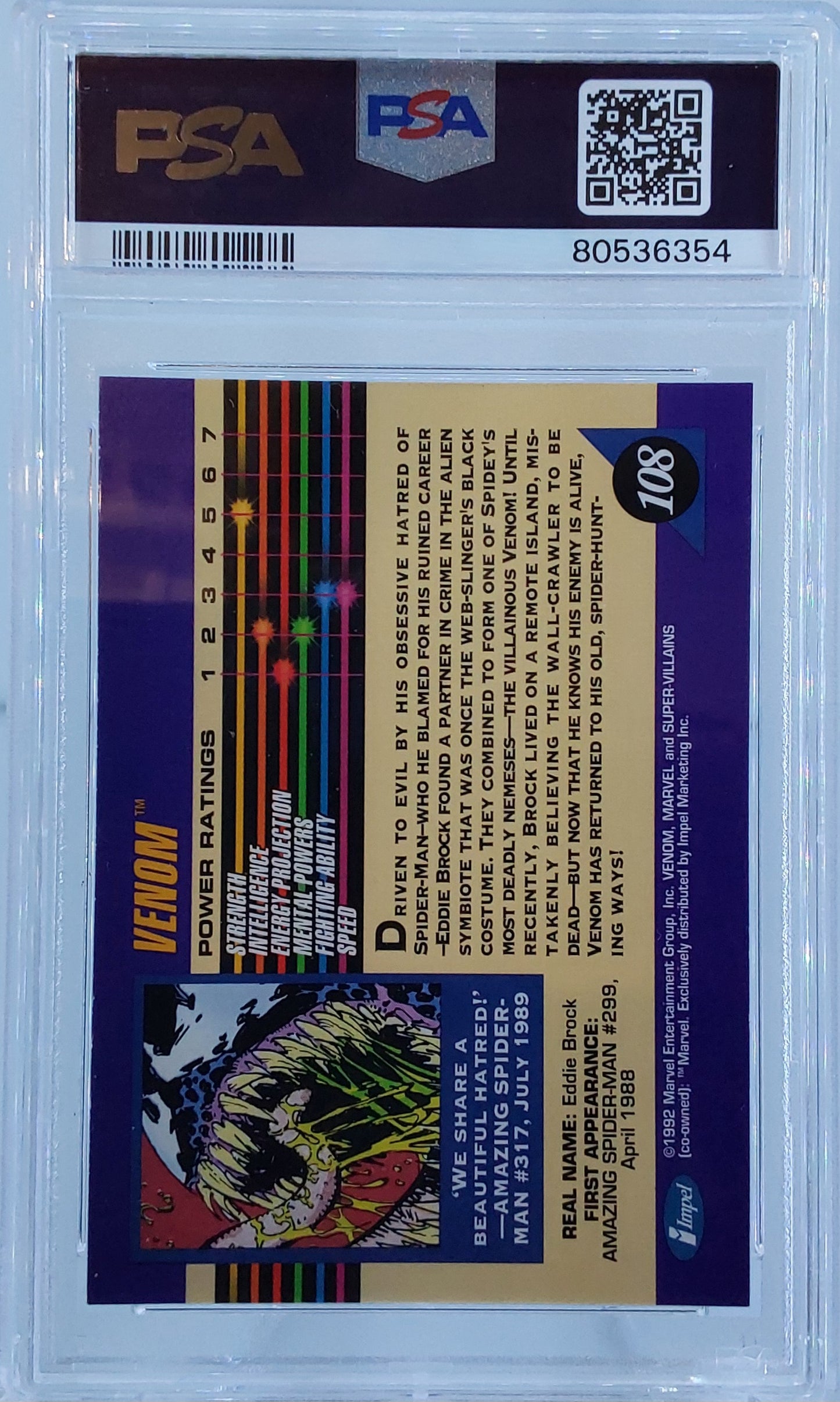 1992 Venom PSA 9