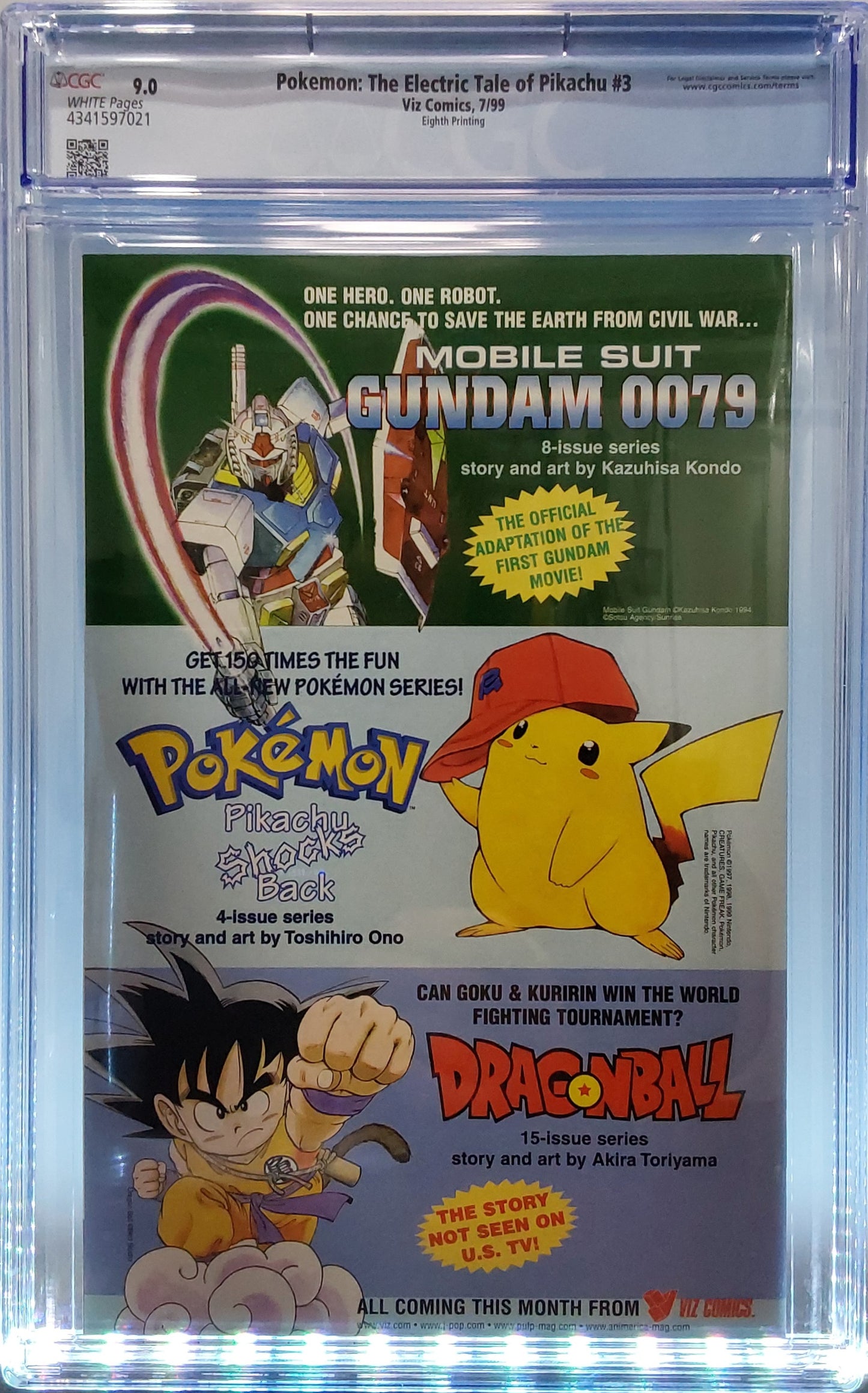 Pokemon: The Electric Tale of Pikachu #3 7/99 CGC 9.0