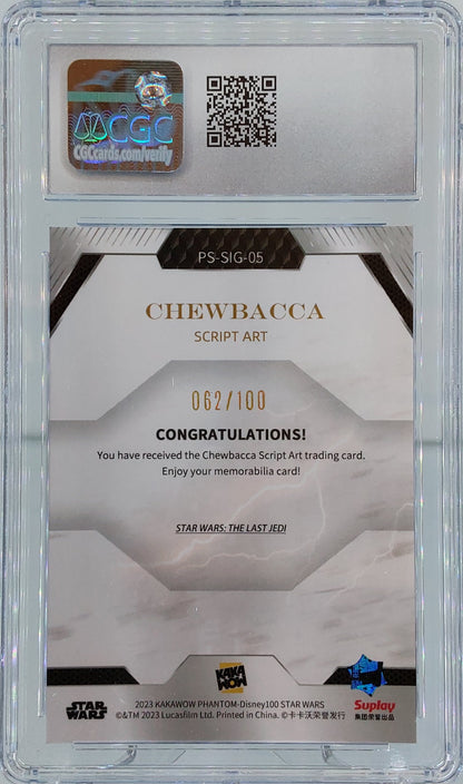 2023 Chewbacca Signature 062/100 CGC 10