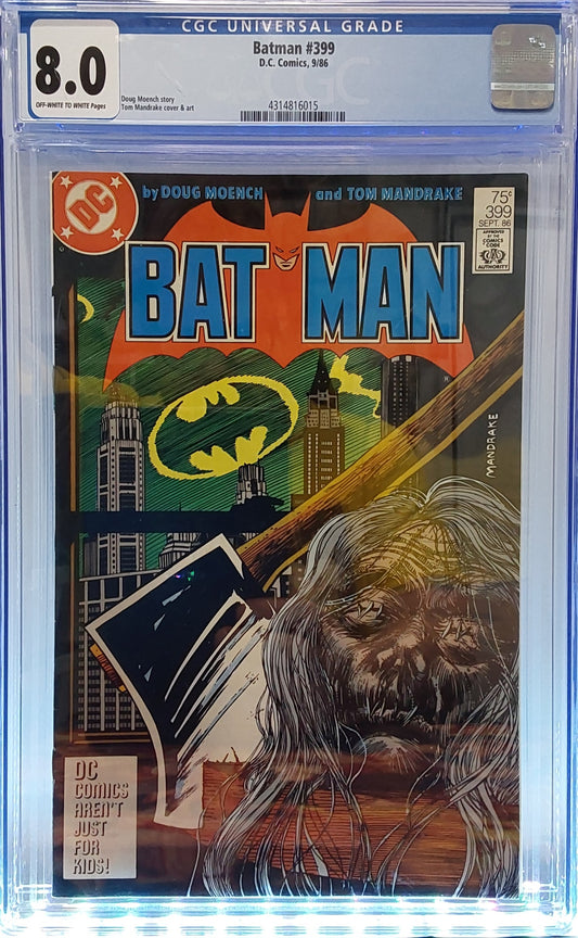 Batman #399 9/86 CGC 8.0