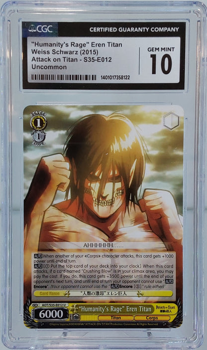 2015 "Humanity's Rage" Eren Titan CGC 10