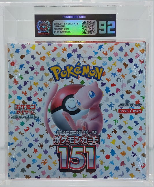 Graded Pokemon 151 Japanese Booster Box ES Grading 92