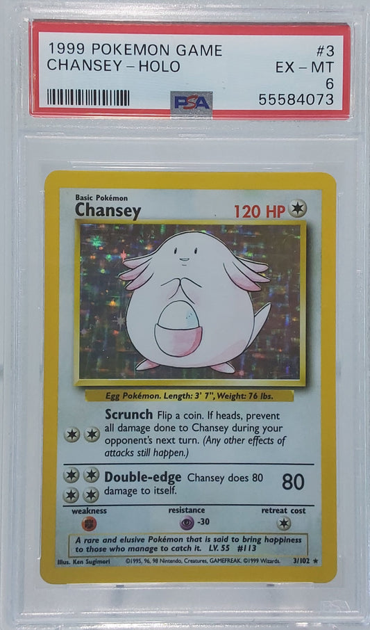 1999 Chansey Holo PSA 6