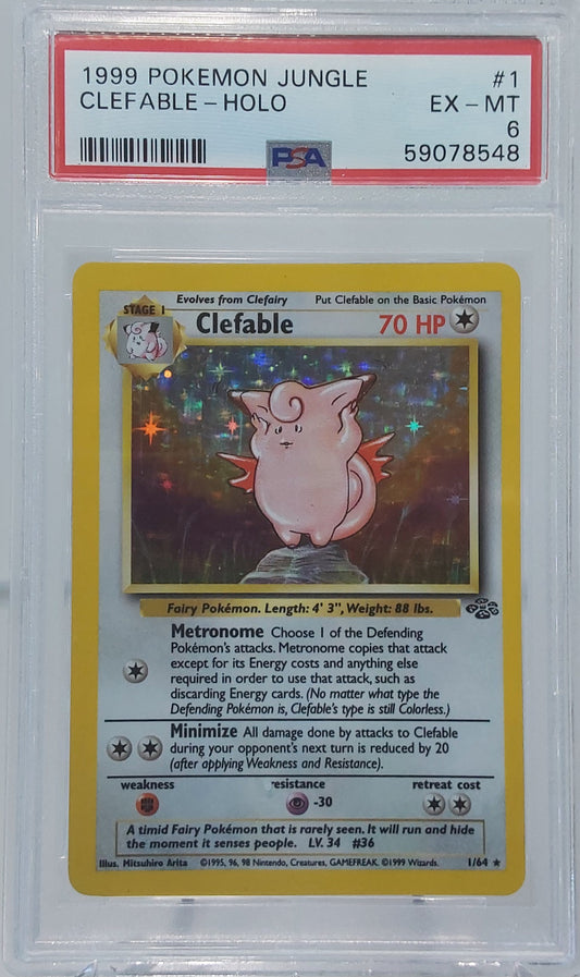 1999 Clefable Holo PSA 6