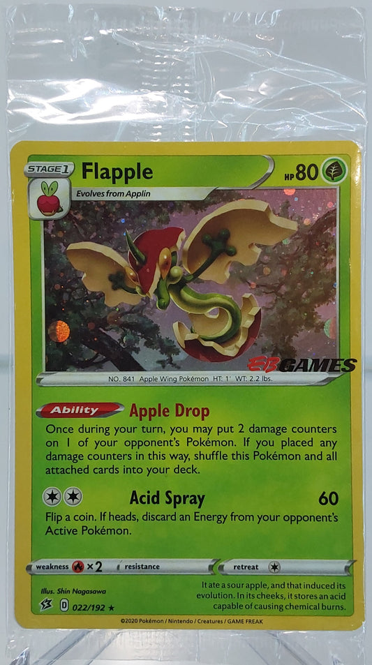 Flapple Holo EB Games Promo Sealed 022/192 - Rebel Clash