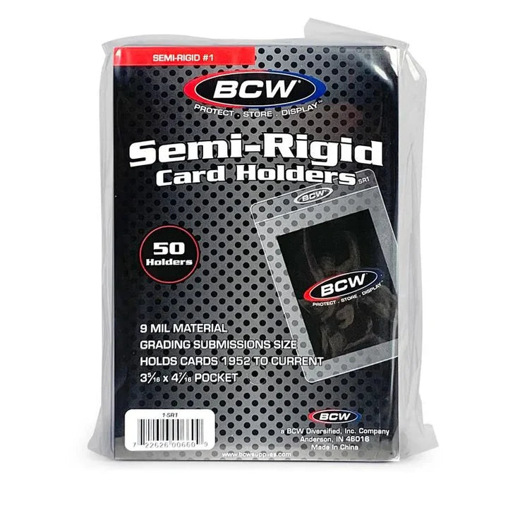 SEMI-RIGID CARD HOLDER x 50